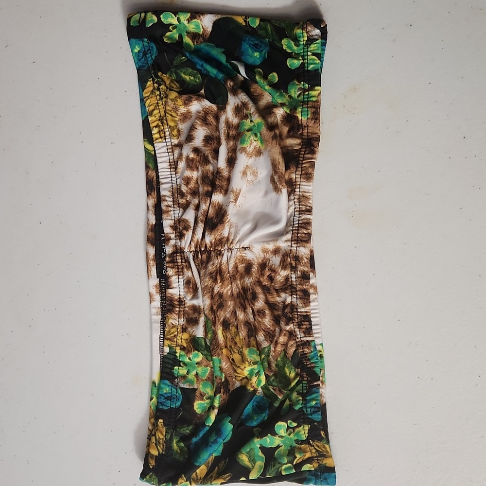 See You Monday Animal Print Bandeau Tube Top